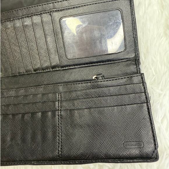 COACH Black Signature Canvas Wallet - Picture 8 of 11